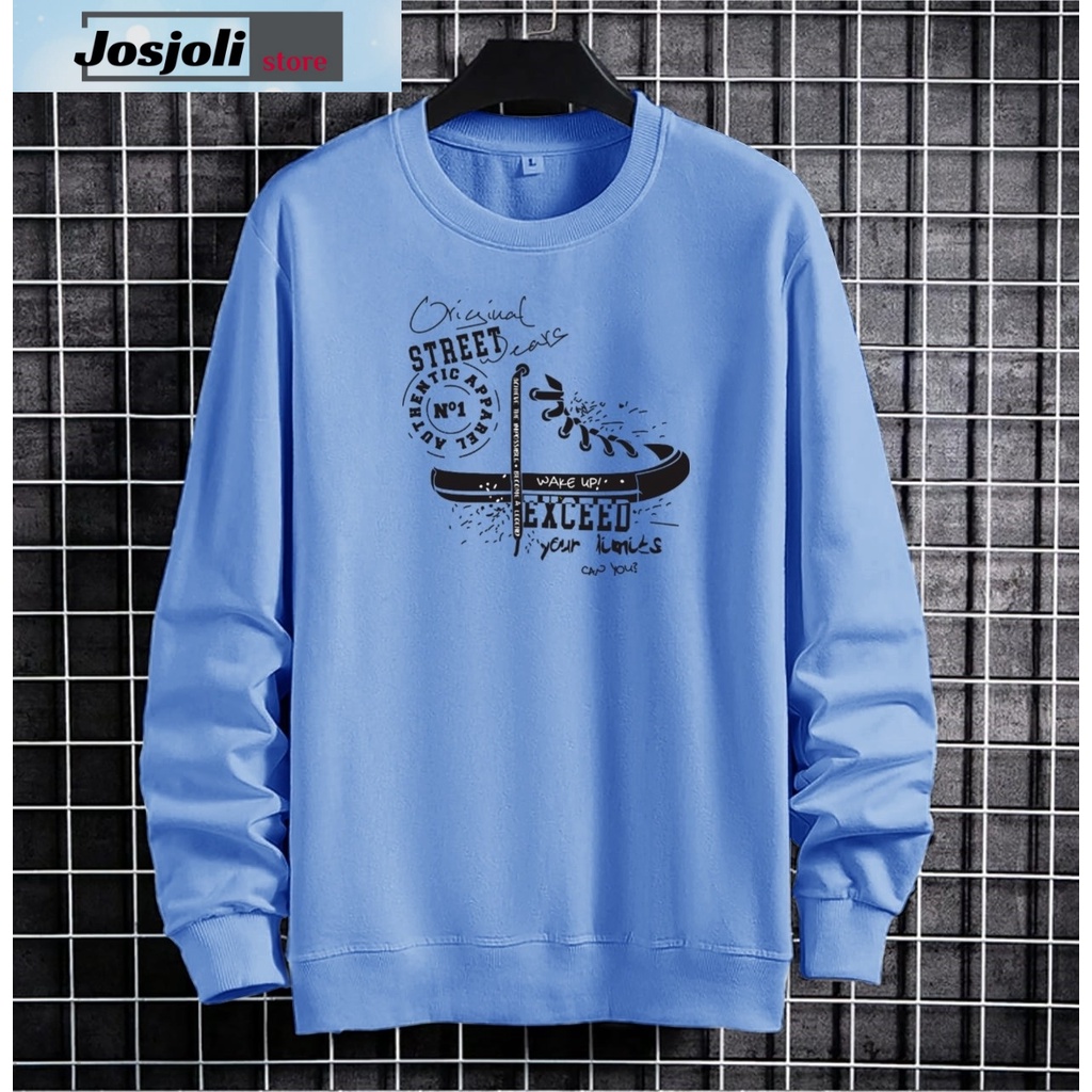 JOSJOLI_STORE/Sweater Snekers/Atasan Pria Dewasa Lengan Panjang/Fit to L