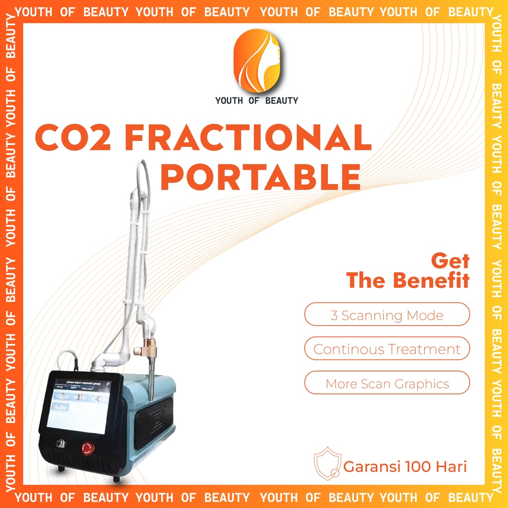 Laser Penghilang Bekas Luka Jerawat CO2 Fractional Portable Kecantikan Garansi Terbaru