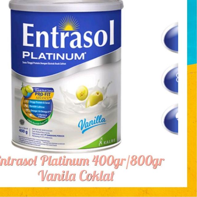 

✾ Entrasol Platinum Senior Coklat Vanila 400gr 800gr Susu LANSIA Chocolate Vanilla KALBE ☄