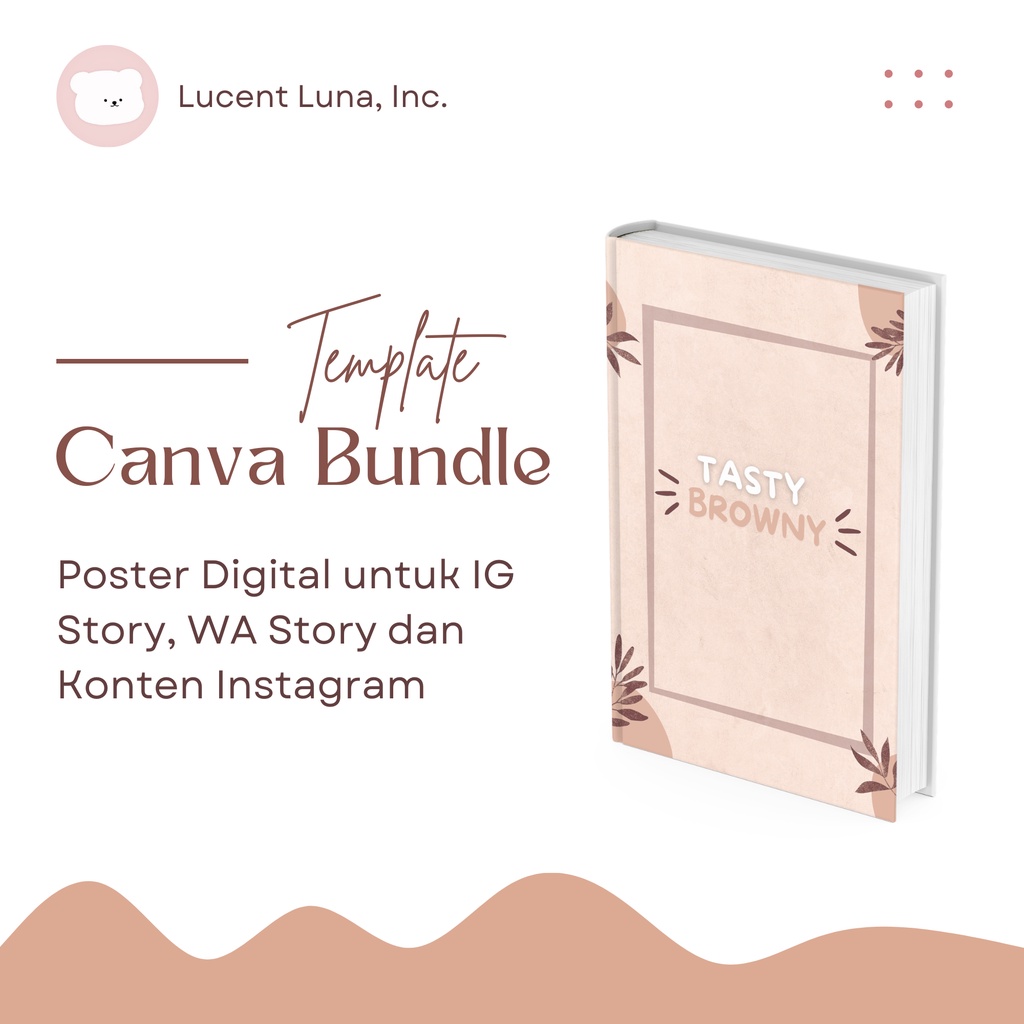 Template Makanan Canva Tasty Browny | Template Promosi Makanan | E-commerce Bundle Kit | Template In