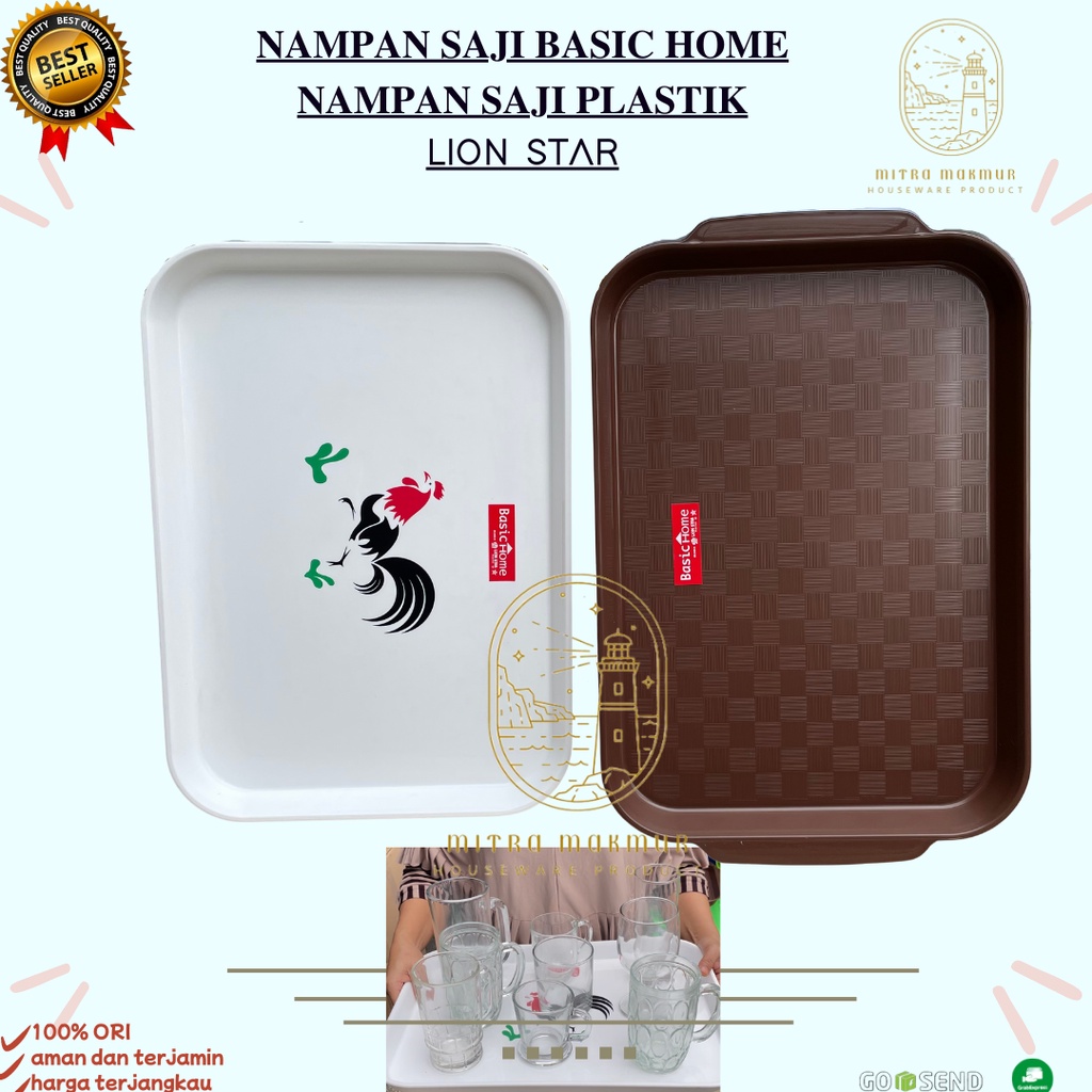 SALE!! NAMPAN PLASTIK BASIC HOME / NAMPAN PERSEGI/ BAKI TRAY LION STAR