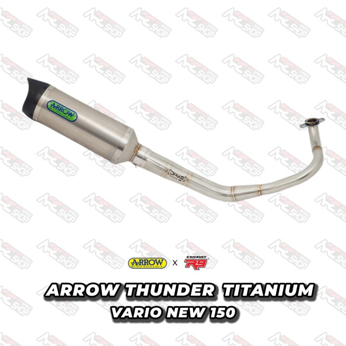 Knalpot Arrow Thunder Titanium Honda Vario 150 New Fullsystem #Original