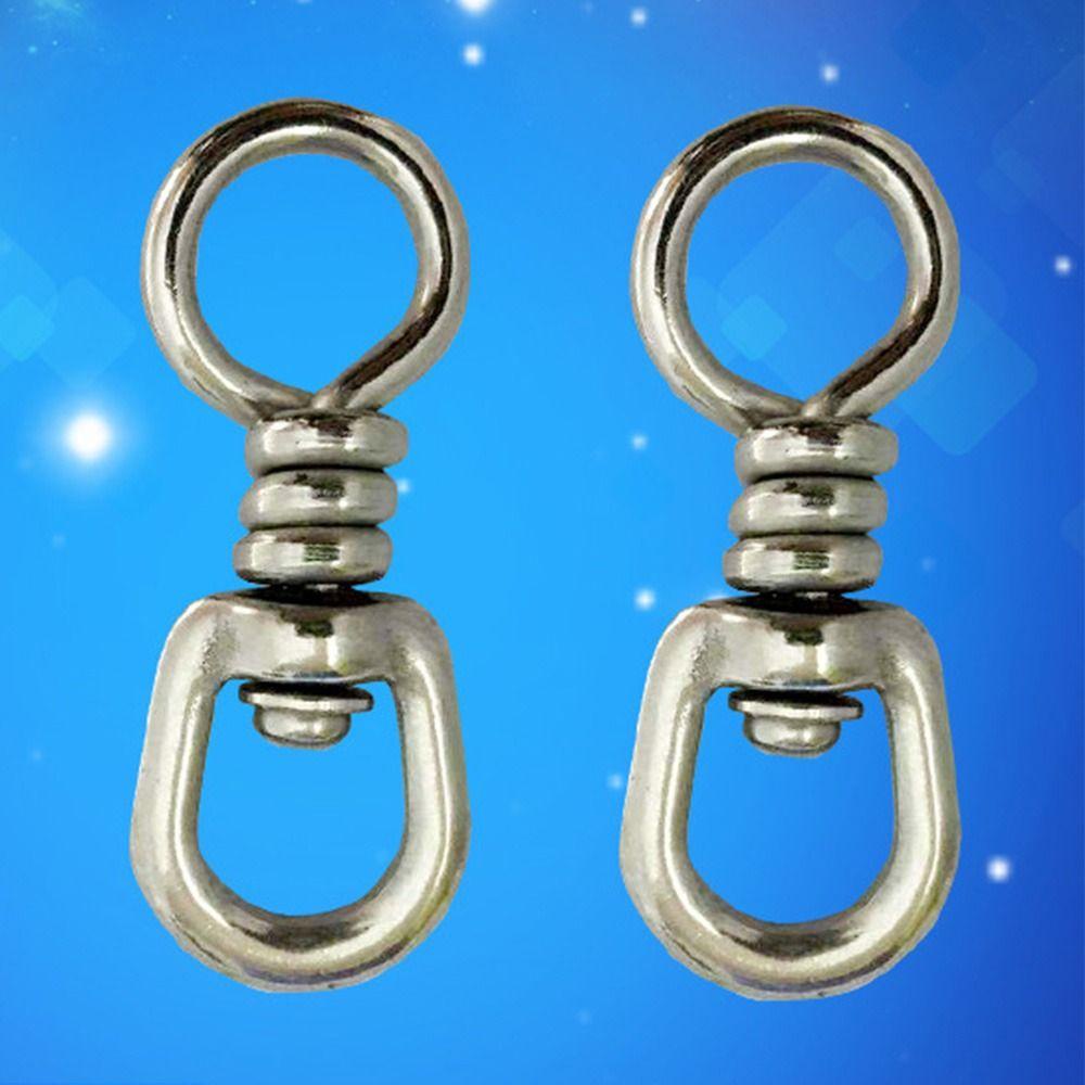 Preva 10pcs Konektor Pancing Dengan Pin Bahan Stainless Steel Kekuatan Tinggi 5ukuran Heavy Duty Ball