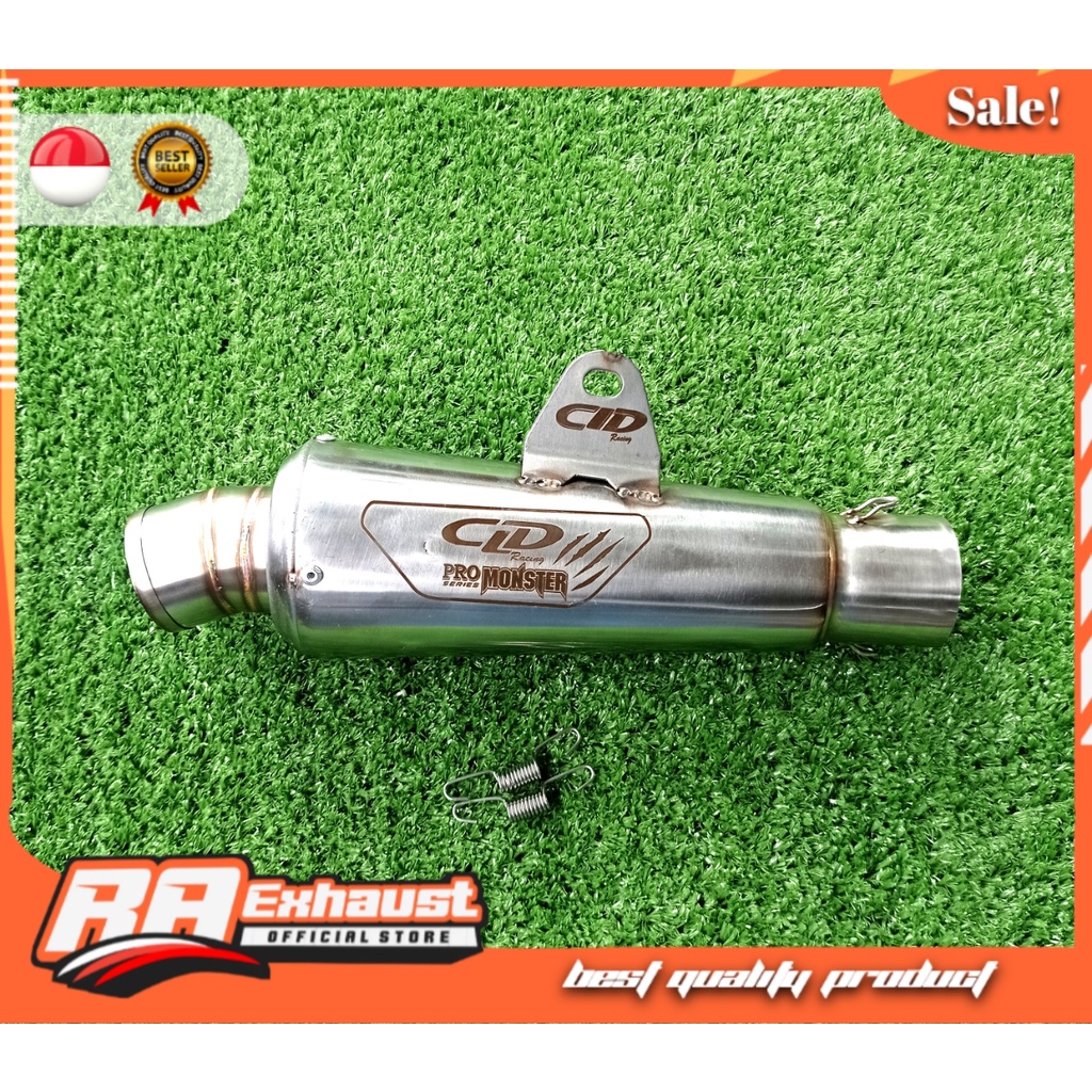 KNALPOT CLD PRO MONSTER INLET 50MM / SILENCER CLD PRO MONSTER BEAT MIO VARIO SCOOPY FINO XRIDE XEON 