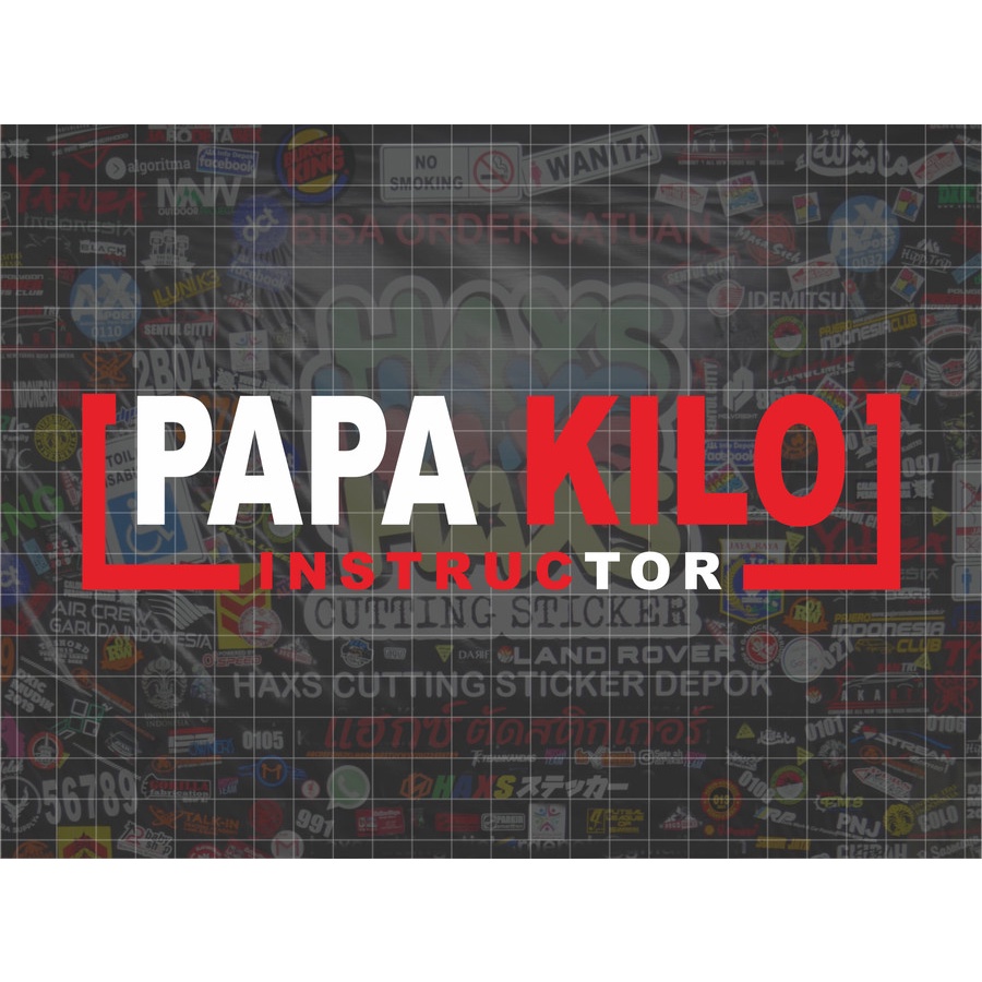 Cutting Sticker PAPA KILO Ukuran 25 Cm Untuk Mobil