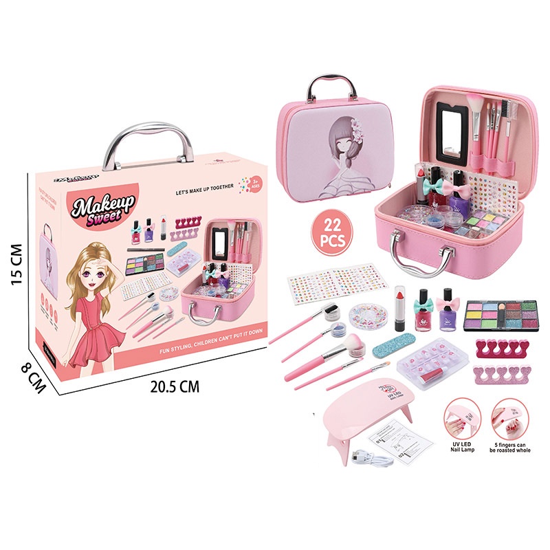 HZ Mainan Make Up Bag Mermaid / Alat Rias Anak Fungsi Real / Children Pretend Play / Glamous Beauty Bag