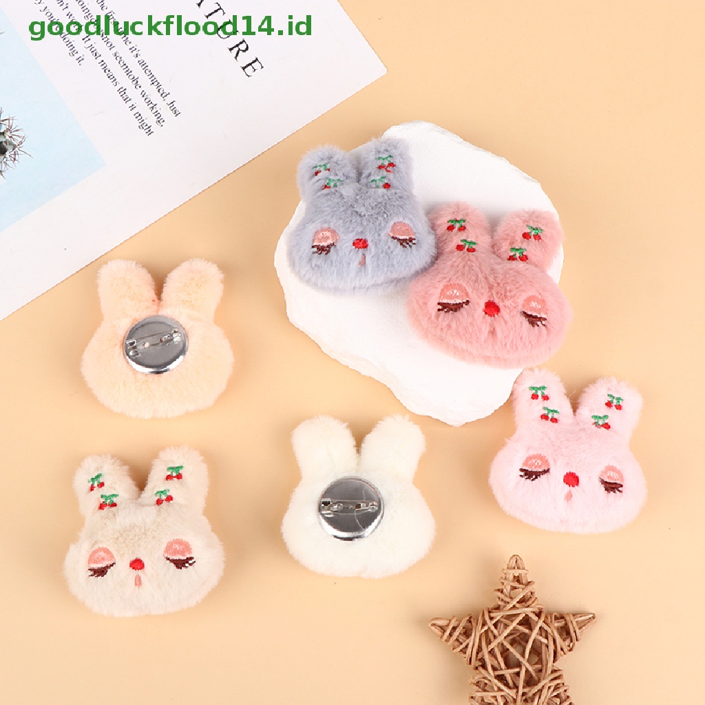 [GOOGFOUR] 5pcs Squing Rabbit Plush Patch Bros Tas Mantel Sweater Syal Lencana Pin Dekorasi [TOP]