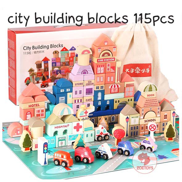 Zoetoys Urban City Building Blocks 62 pcs / 115 pcs / 120 pcs / 133 pcs / 156 pcs | Mainan Edukasi Anak | Cari Kado | Cari Kado Natal