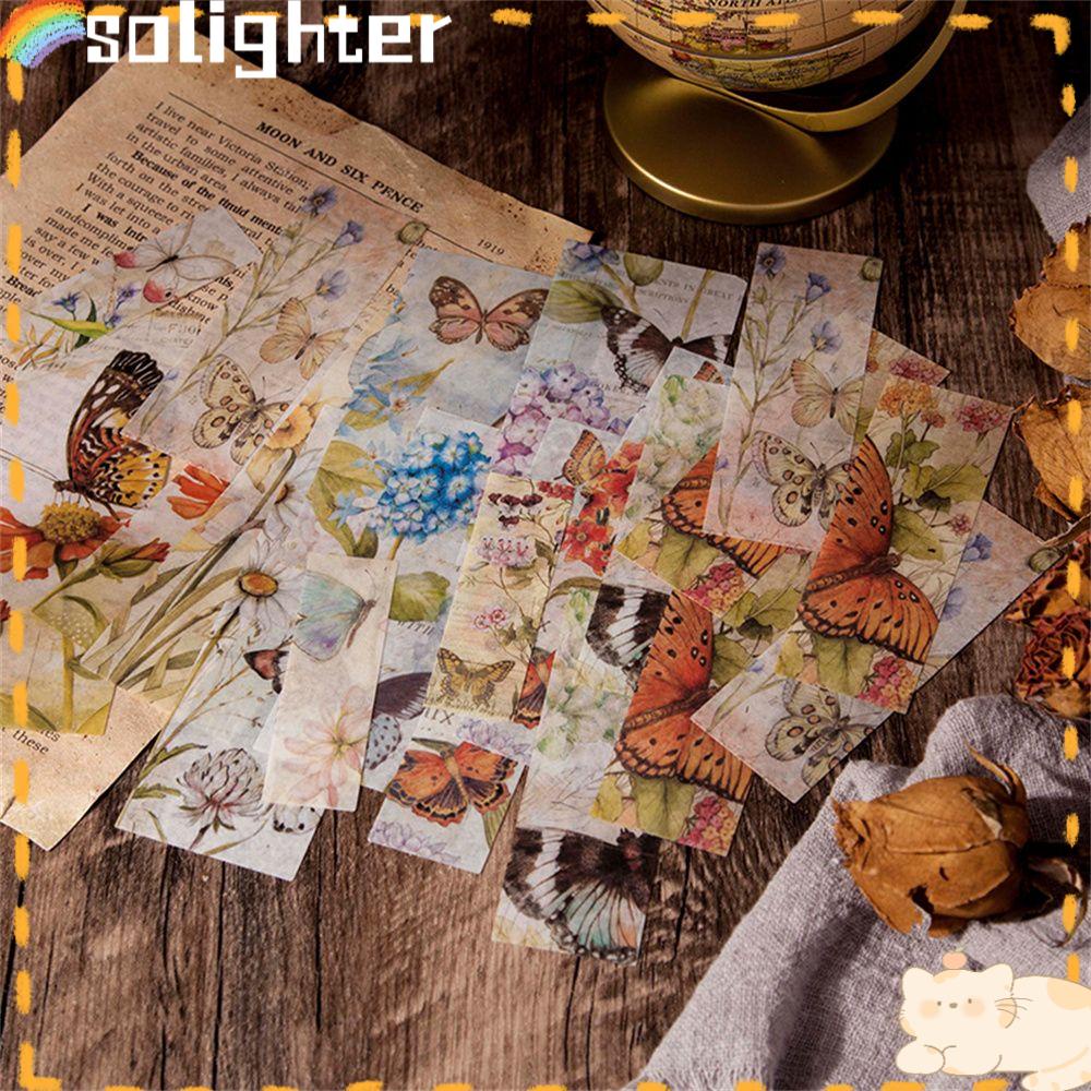 Solighter 45pcs Stiker Perekat Scrapbooking Vintage Collage Art