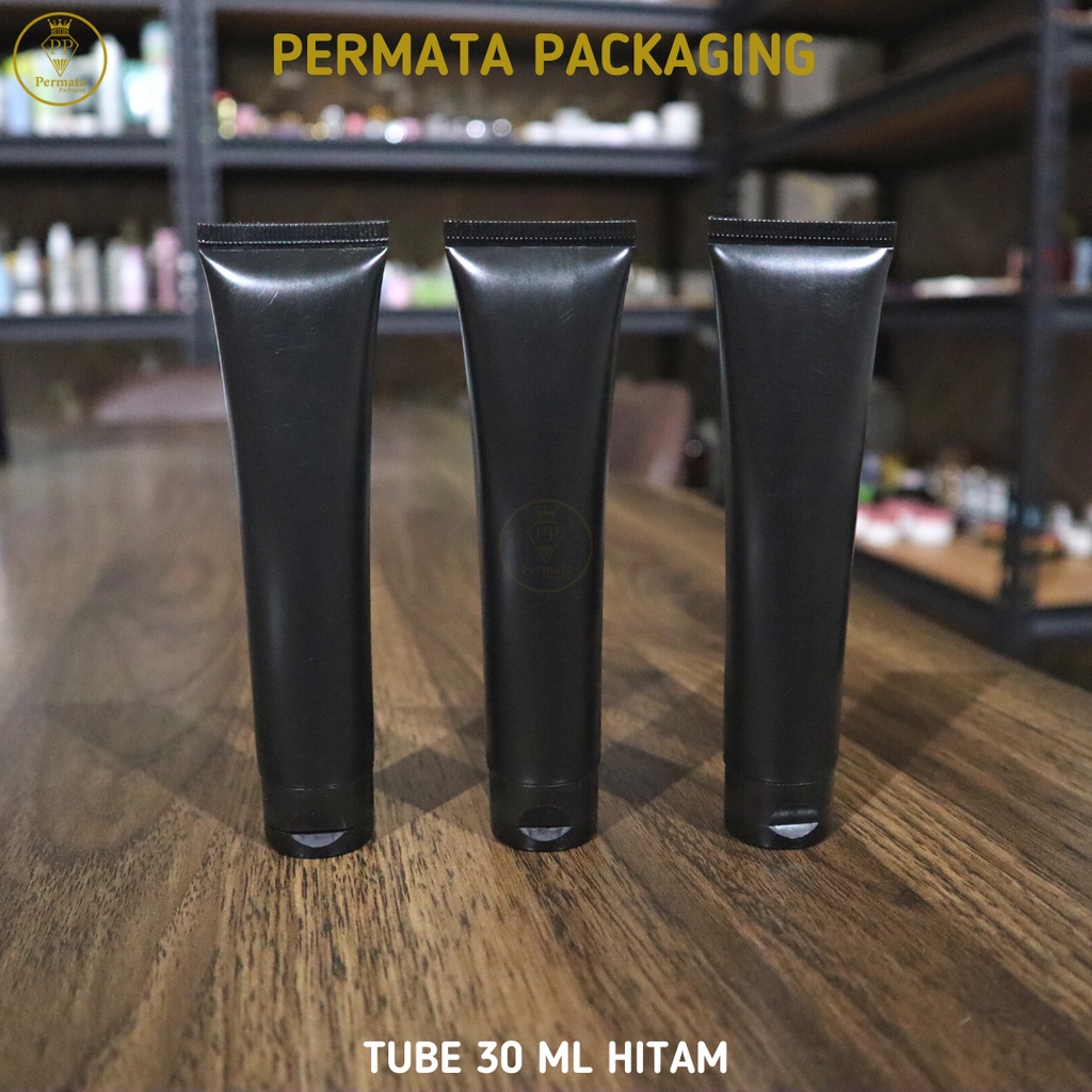 Tube 30ml Hitam Fliptop / Blank Tube 30ml Hitam Fliptop