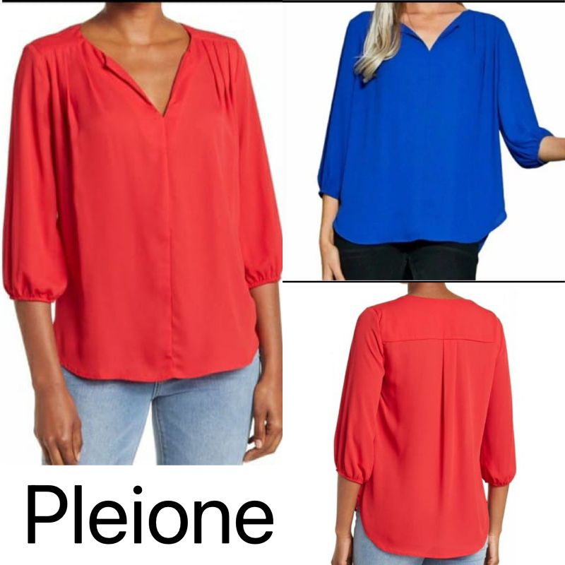 Pleione 3/4 sleeve blouse