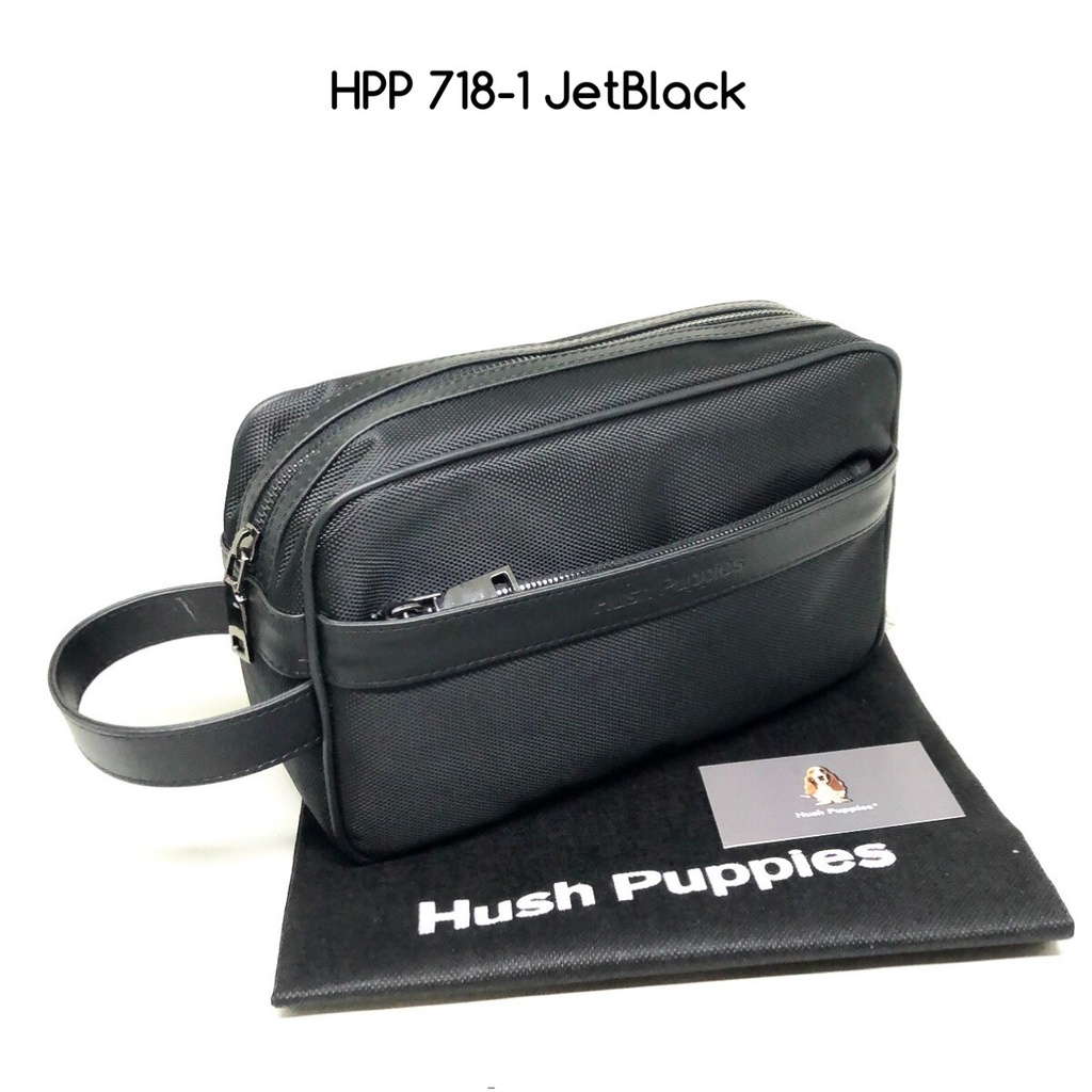 dompet pria hushpuppies 718-1 jetblack premium import dompet murah fashion