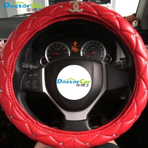 Sarung Stir Mobil Logo Berlian Angsa , Mahkota, Chanel 37-38cm