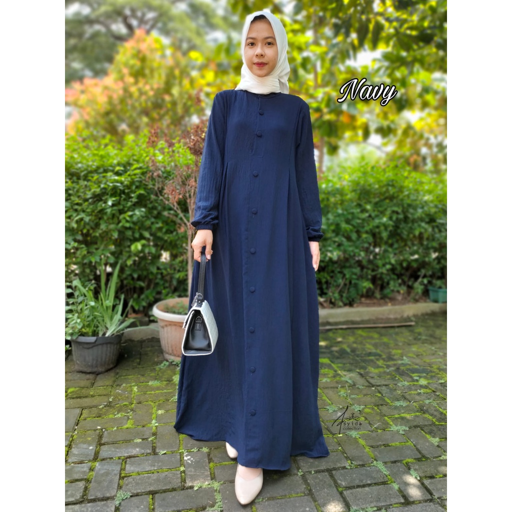 Gamis Dress Valine Crinkle Airflow Premium Terbaru dan Termurah By ARSYIDA