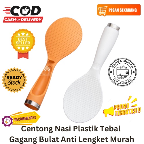 [BISA COD] PROMO Centong Nasi Plastik Tebal Gagang Bulat Anti Lengket Murah Sendok Nasi Sendok Saji Alat Makan Souvenir Berkualitas