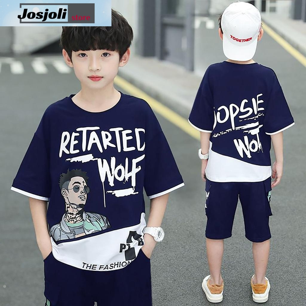 JOSJOLI_STORE/Baju Anak Opsie XS/Atasan Anak Laki-Laki Lengan Pendek/Ideal 7-11 Tahun