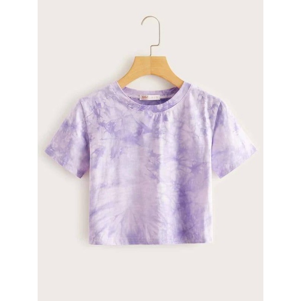 Clothing May - Crop Top Tiedye Simple Kaos Distro Croptop Atasan Krop Top Wanita Cewek Viral