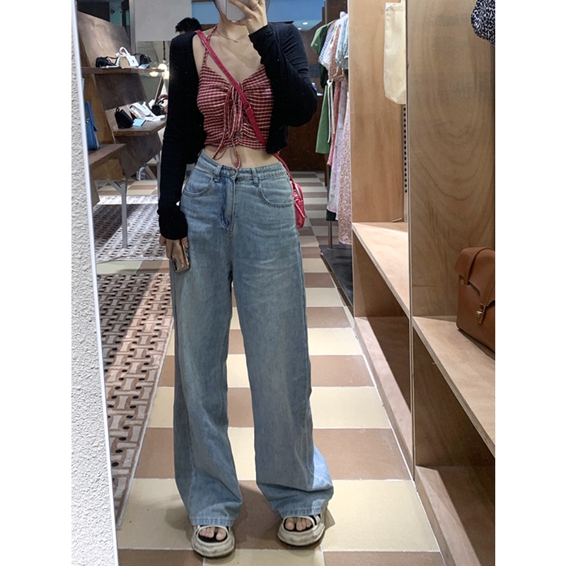 Red Spice Girls Niche Chic Serut Menggantung Leher Suspender Wanita Pakaian Dalam Musim Panas Ramping Desain Serbaguna Rompi Pendek Tanpa Lengan