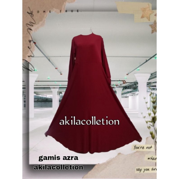 Gamis azra gamis murah gamis muslim akilacolletion Manset Gamis Jumbo Dress Muslim Big Size Inner Jersey Premium