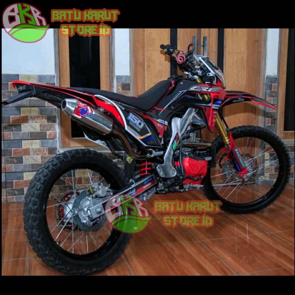 DECAL CRF TERBARU VARIASI PUTIH-ORANGE-HITAM-BIRU,KEREN SUPERMOTO HUDGRAFHIX.BISA TAMBAH NAMA,GANTI 