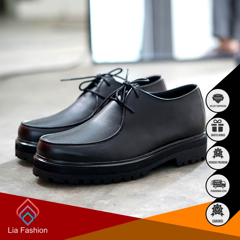 Sepatu Formal Pantofel Pria Casual Loafers Hitam Cokelat Putih Tali Kerja Kantor Kuliah Undangan  Fa