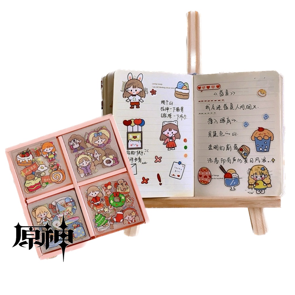 Stiker lucu cute 10 lembar anti air waterproof DIY