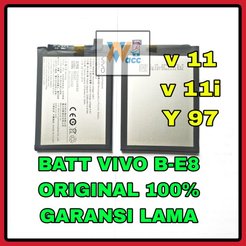 BATERAI VIVO B-E8 / BATERAI VIVO V11 / baterai vivo v11i /  batre vivo b-e8 / batre vivo v11 / batre