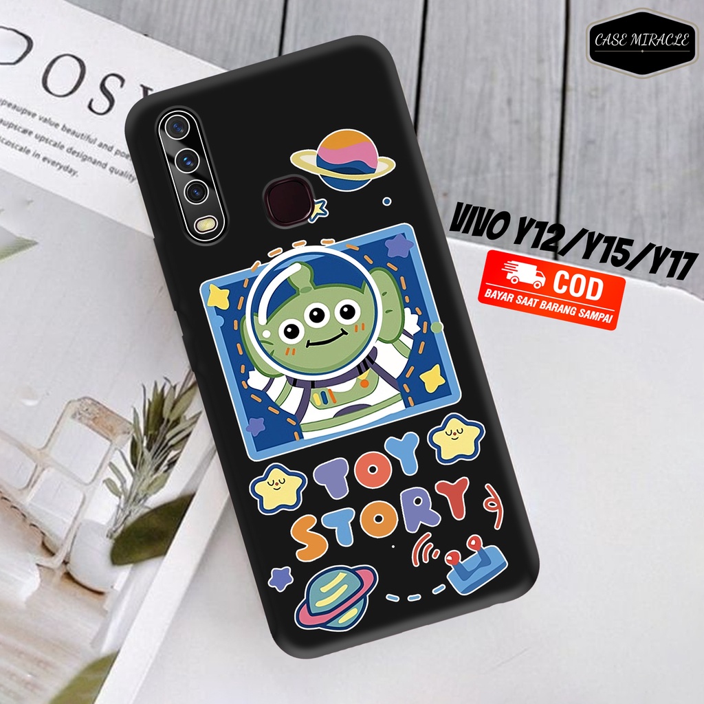 CM Case VIVO Y12 Y15 Y17 Y12i Y11  Softcase Lentur Warna Hitam Macaron Protector Lensa Kamera Kaca  