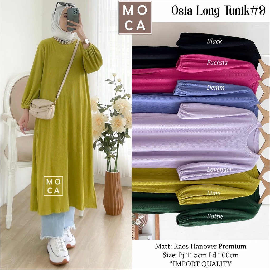 OSIA LONG TUNIK / ATASAN TUNIK PREMIUM HANOVER BY MOCA