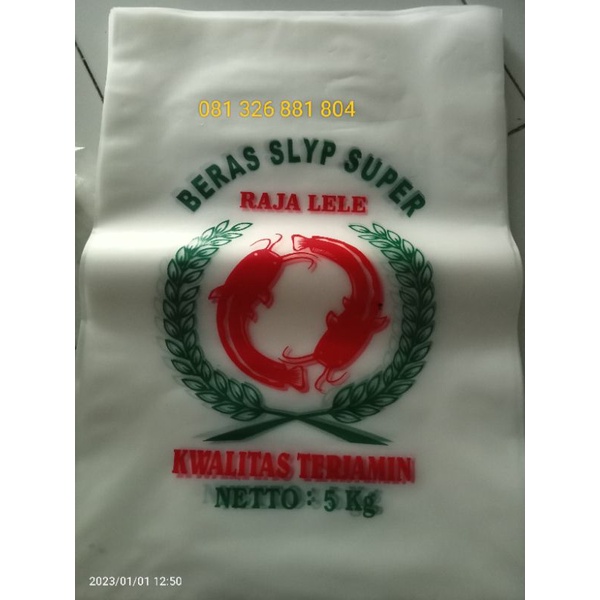 

Plastik kemasan beras 5kg cap raja lele