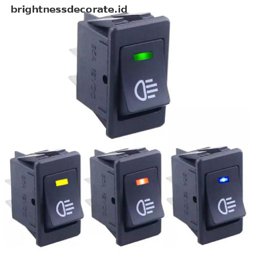 [Birth] 2posisi 4pin LED 12V 35A Saklar Lampu Kabut Refitg Mobil [ID]