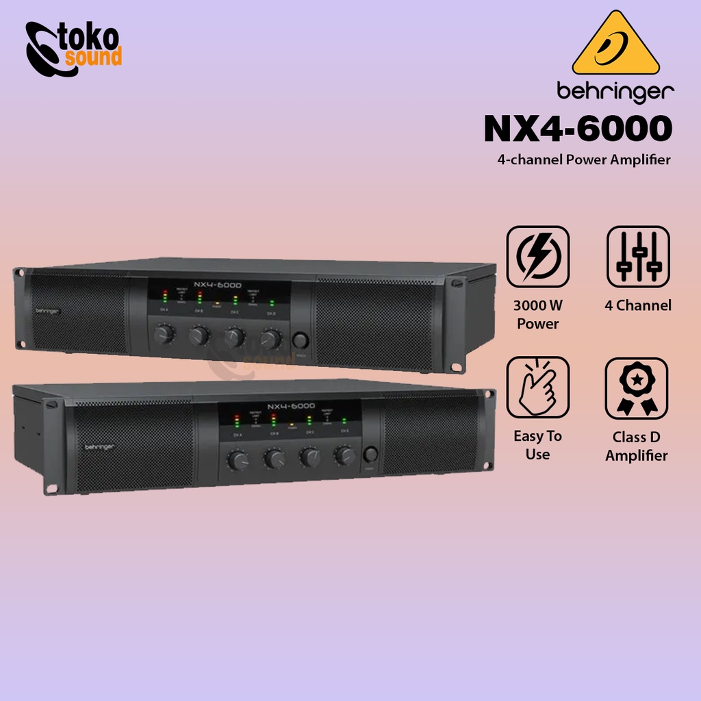 Behringer NX4-6000 6000W 4 Channel Power Amplifier