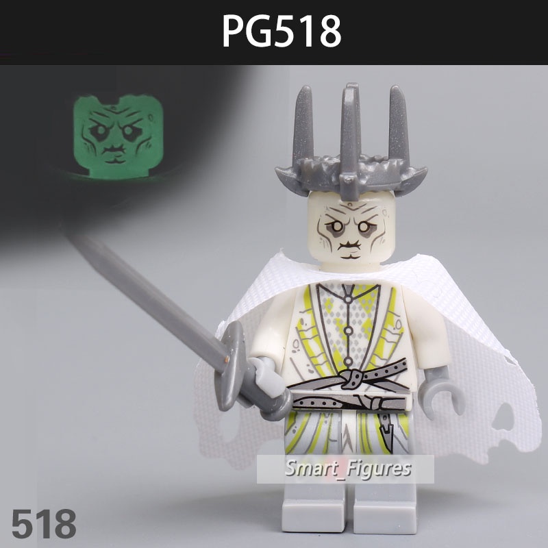 Witch-king Undead King Minifigures Lord of The Rings Mulut Sauron Mordor Uruk-hai Undead Soldier Mini Figure