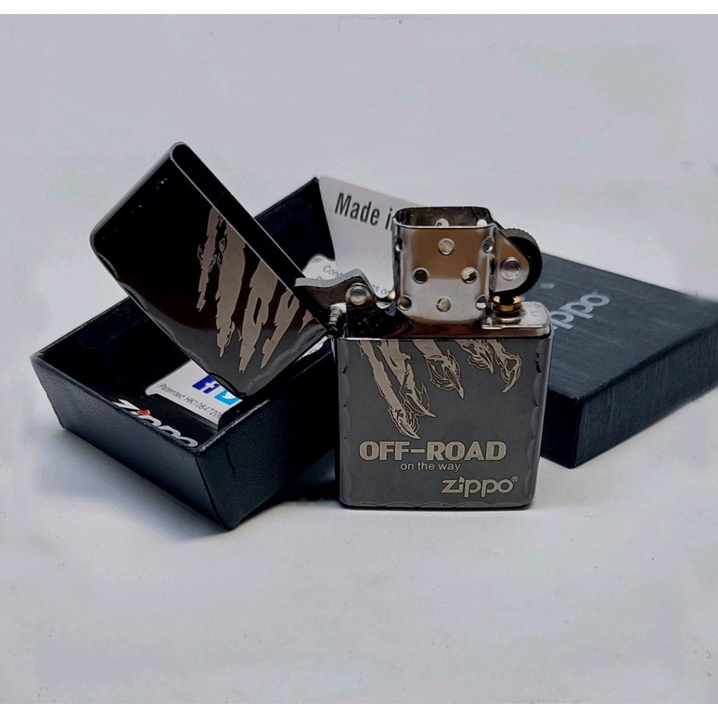 KOREK API KOREK ZIPPO MOTIF/BLACK OFFROAD FULL CASING LOGO ZIPPO BAWAH KOREK ZIPPO PREMIUM KOREK ANT