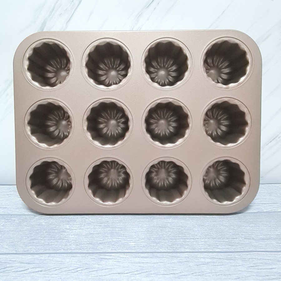 12 cups Canele cake bake pan / loyang kue / cannele baking pan