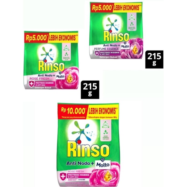 Rinso Detergent bubuk 215g / 400g