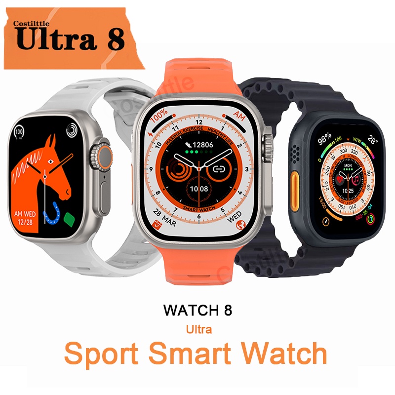 Smart Watch ORI IWO Series 8 PRO MAX GPS 49MM MT8 Ultra | DT8 Ultra | Z59 Ultra | YS8 Ultra Bluetooth Call Wireless Charge Fitness Sport Bracelet 380Mah  HD Screen for iPhone Xiaomi Android