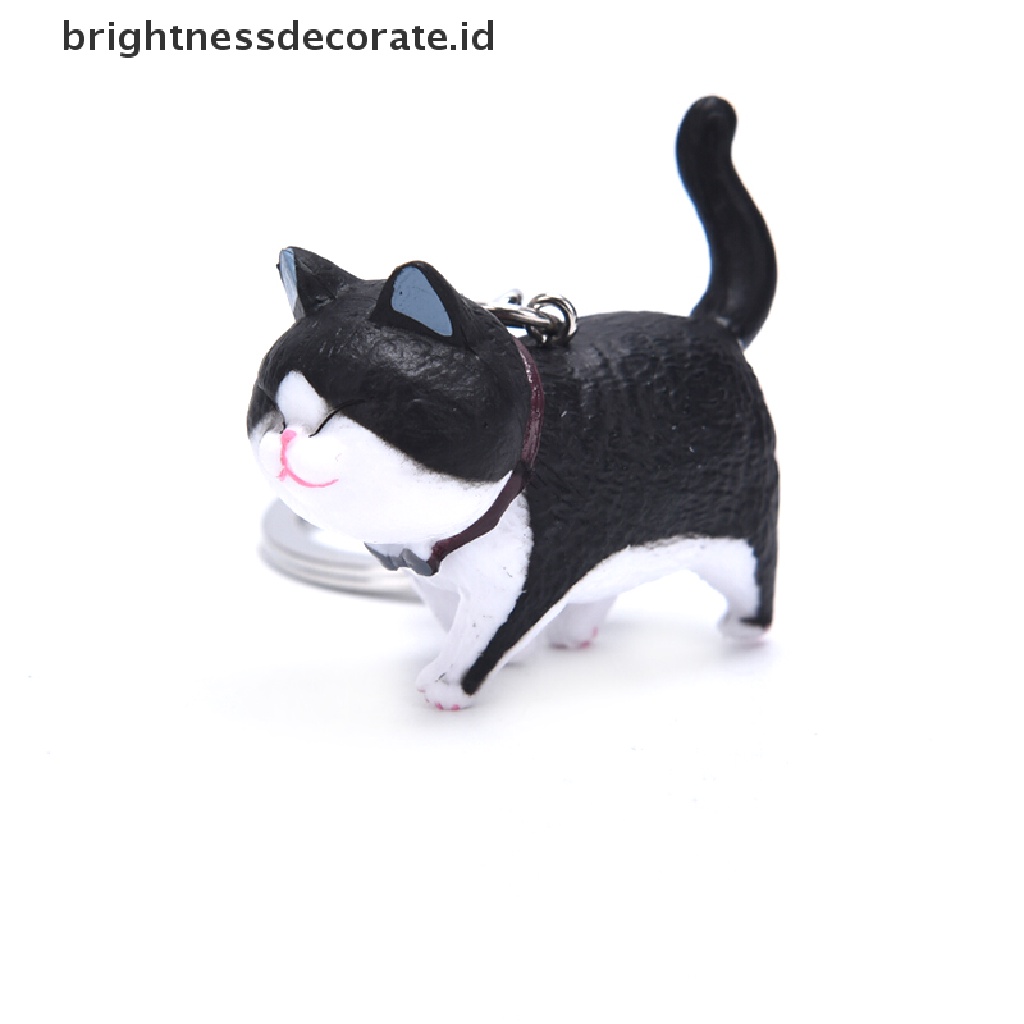 [Birth] New Lovely Cat Kitten Keychain Gantungan Kunci Handbag Liontin Ornamen Hadiah Mainan Anak [ID]
