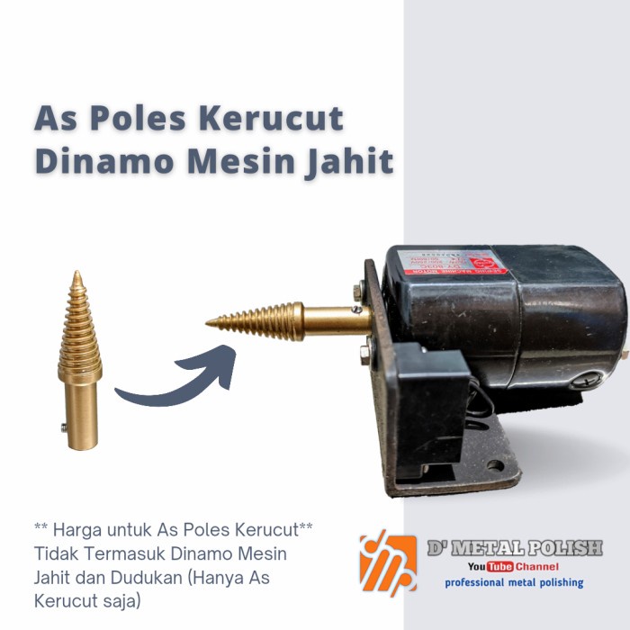 As Poles Kerucut Sambungan Poles Kerucut Dinamo Mesin Jahit