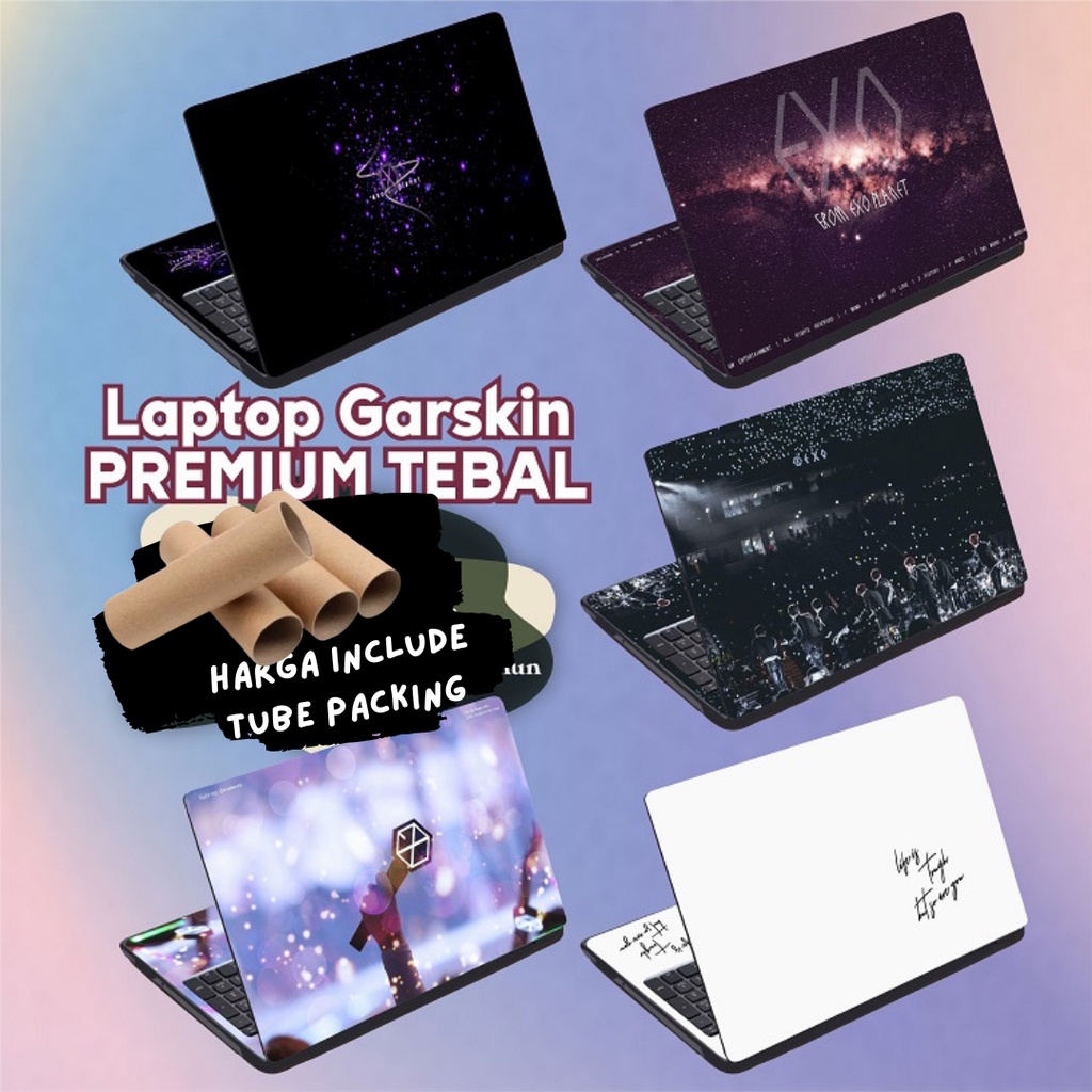 Garskin Laptop Anti Gores Kpop EXO Series Aesthetic Premium Full set 10 12 13 14 15 inch  Acer Lenovo Asus Macbook Dell