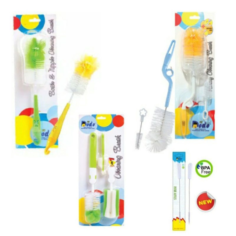 3in1 | 2in1 Dodo Rotary Cleaning Brush Bottle &amp; Nipple Brush 2in1 Sikat Botol Susu dan Dot Bayi Sikat Dodo