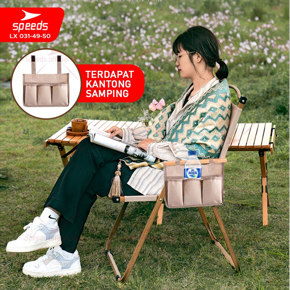 SPEEDS Kursi Lipat Camping Foldable Chair Mancing Aksesoris Tenda Piknik Rekreasi Outdoor 031-49