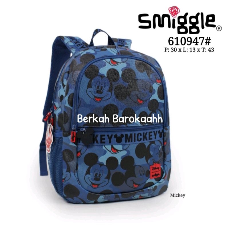 tas smiggle original/smiggle original backpack/smiggle Mickey blue