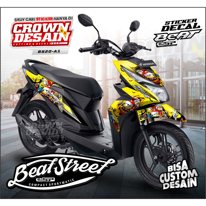 Decal beat street esp 2019 Fullbody - Variasi stiker dekal beat street minion zombie - kode BS