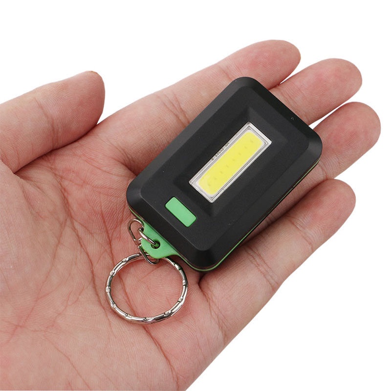 GANTUNGAN KUNCI Lampu Senter LED Mini Super Terang Emergency COB 3 Mode Hiking Camping Outdoor TaffLED Original