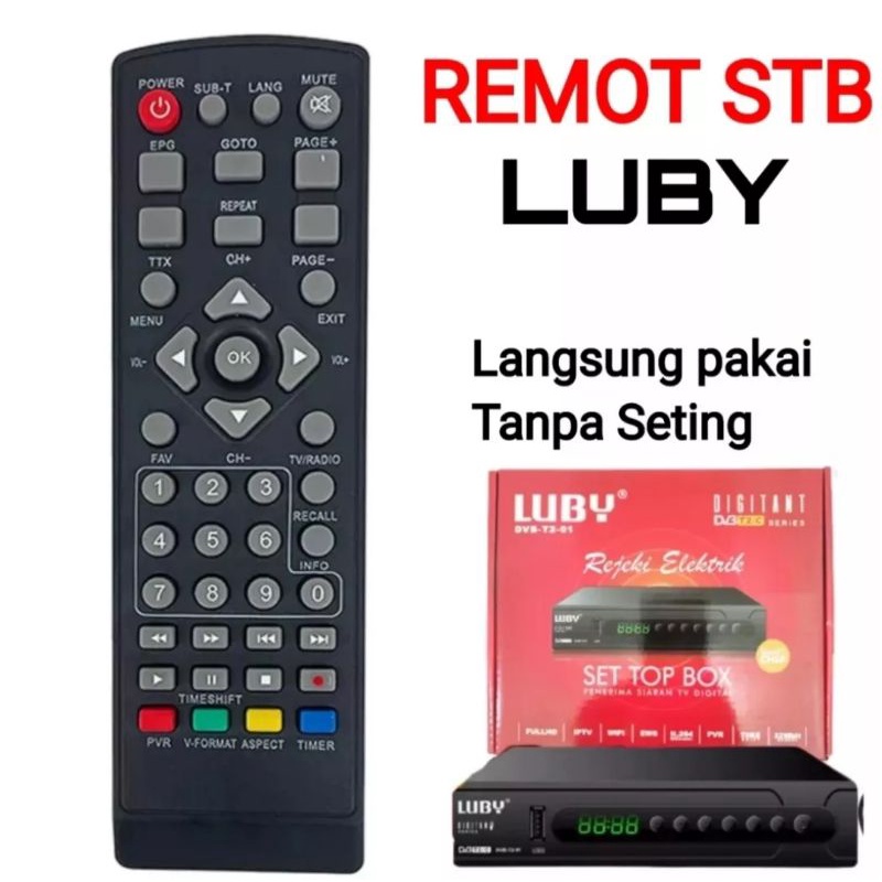 REMOTE SET TOP BOX DVB T2 LUBY NOISE EVERCROSS VENUS SUPERHD WELLHOME DLL