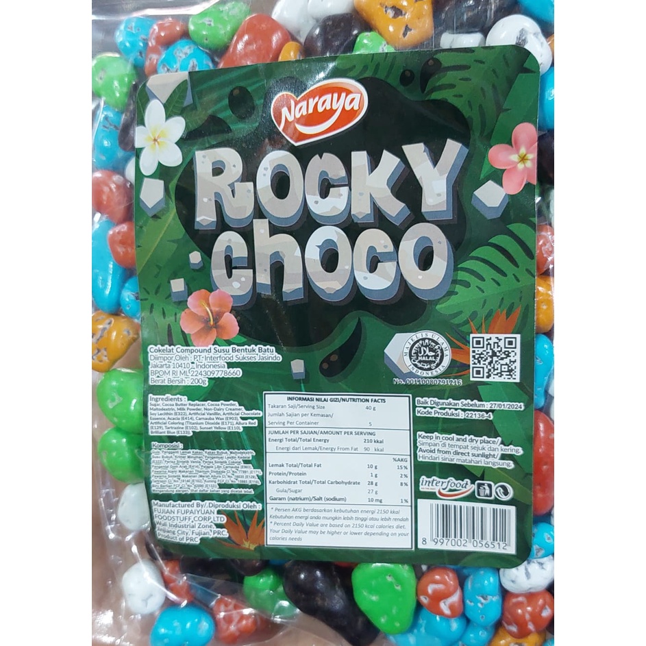 PROMO Naraya Coklat Kerikil Rocky Choco 200gram PROMO