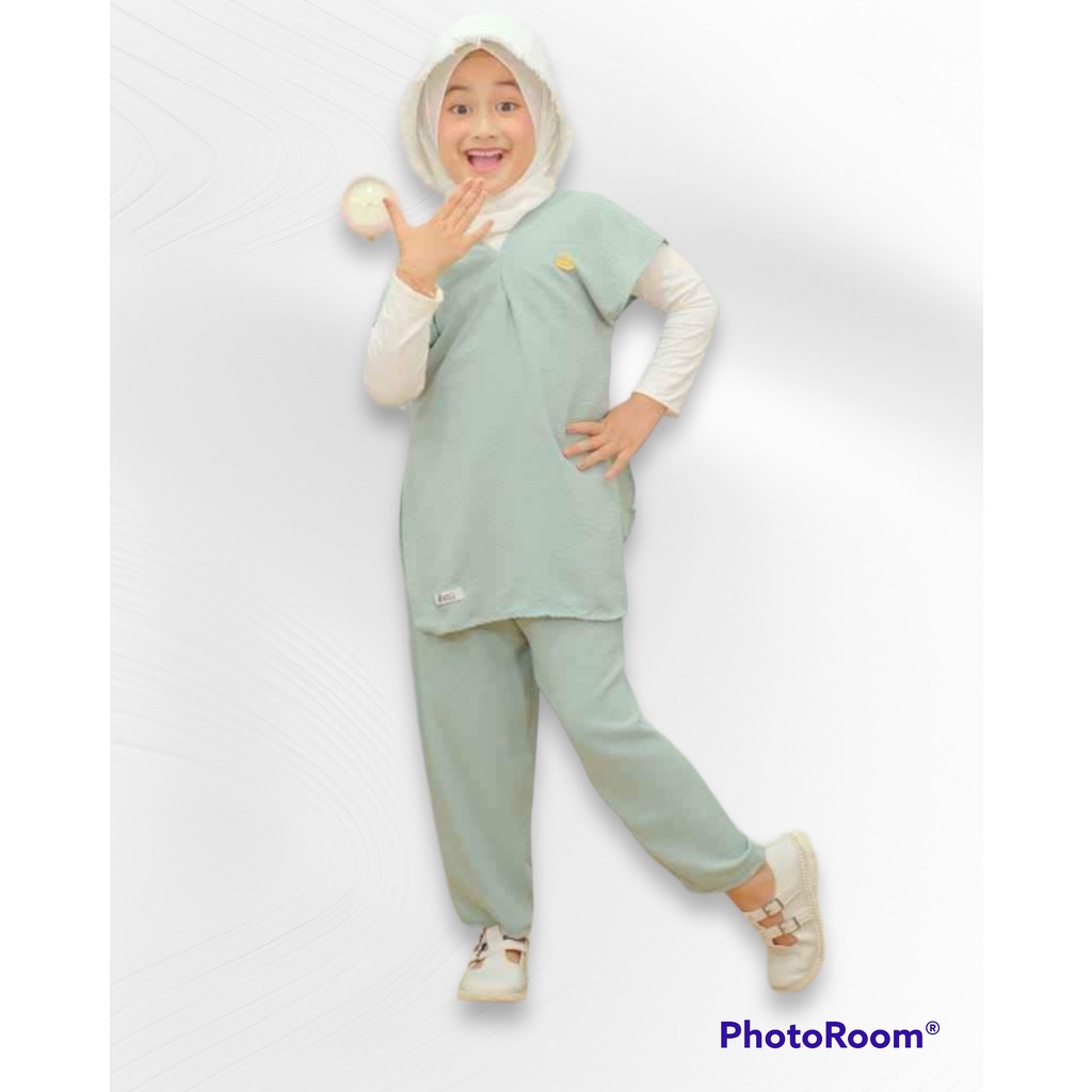 SETELAN ANAK MODEL NAGITA UNTUK ANAK USIA 2 - 5 TAHUN/ CRINGKLE AIRFLOW / PAKAIAN SET CRINGKLE ANAK AIRFLOW/ ONE SET ANAK BAHAN AIRFLOW