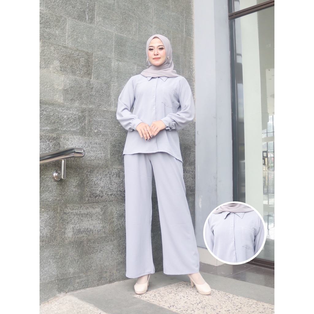 Setelan Crinkle Airflow Premium