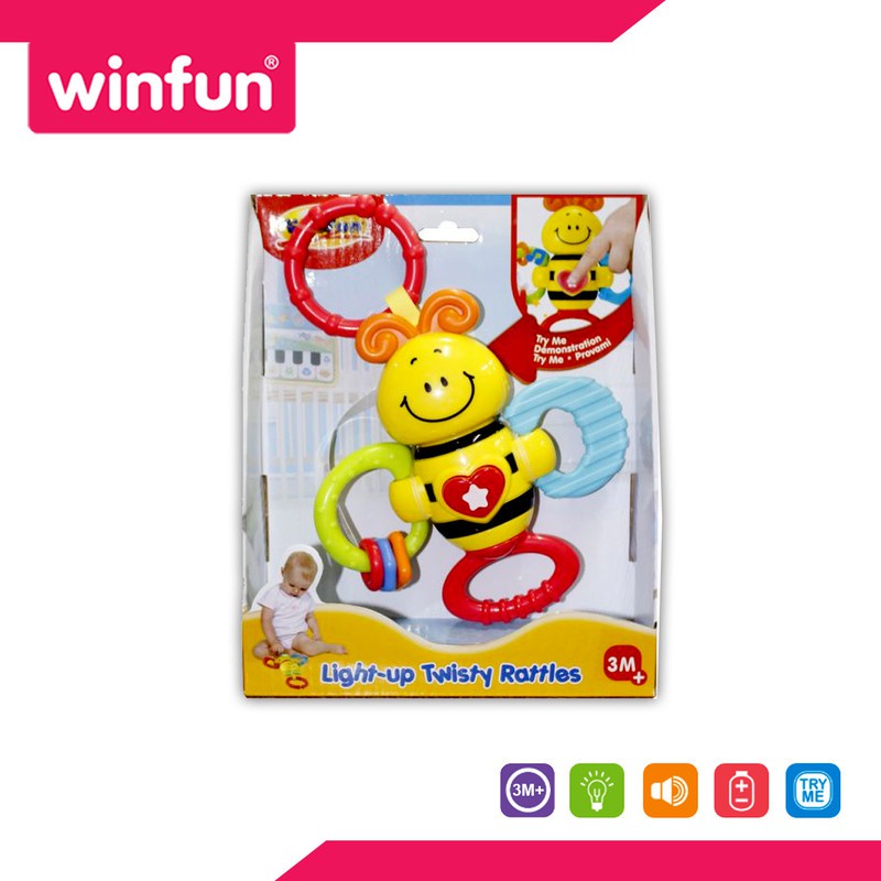 WINFUN TOYS LIGHT UP TWISTY RATTLES - DRAGONFLY / 0627